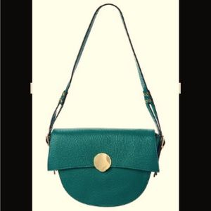 Gorgeous forest green purse by Italian Leather worn once